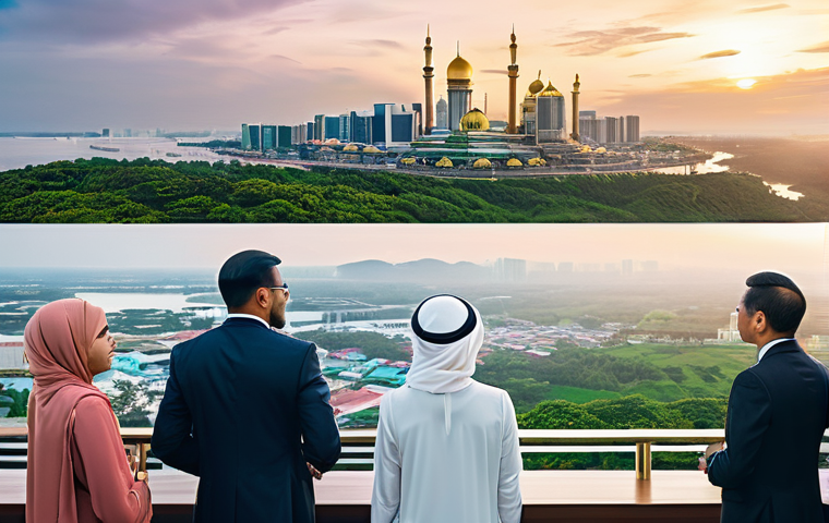 브루나이 은행 시스템 - **Prompt 1: Ethical Islamic Banking in Brunei - Tradition and Modernity**
    "A serene and elegant ...