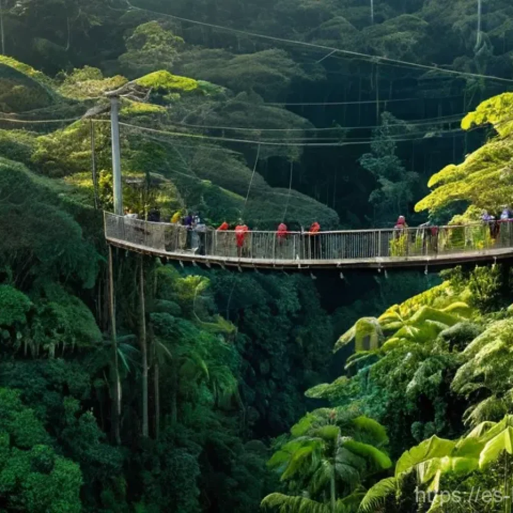 브루나이 힐링 여행 코스 - **"A breathtaking view of the untouched Ulu Temburong National Park in Brunei at sunrise. The dense ...