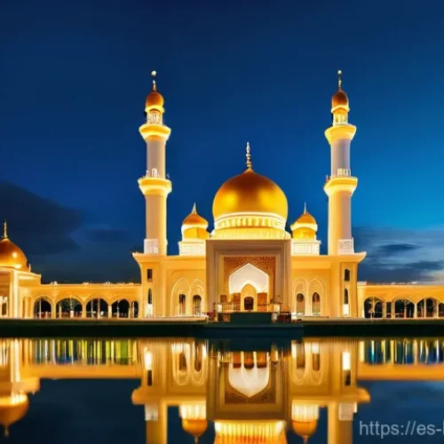 Home 17 브루나이 리조트 추천 - **Architectural Grandeur and Reflection:**
An awe-inspiring wide-angle shot of the Omar Ali Saif...